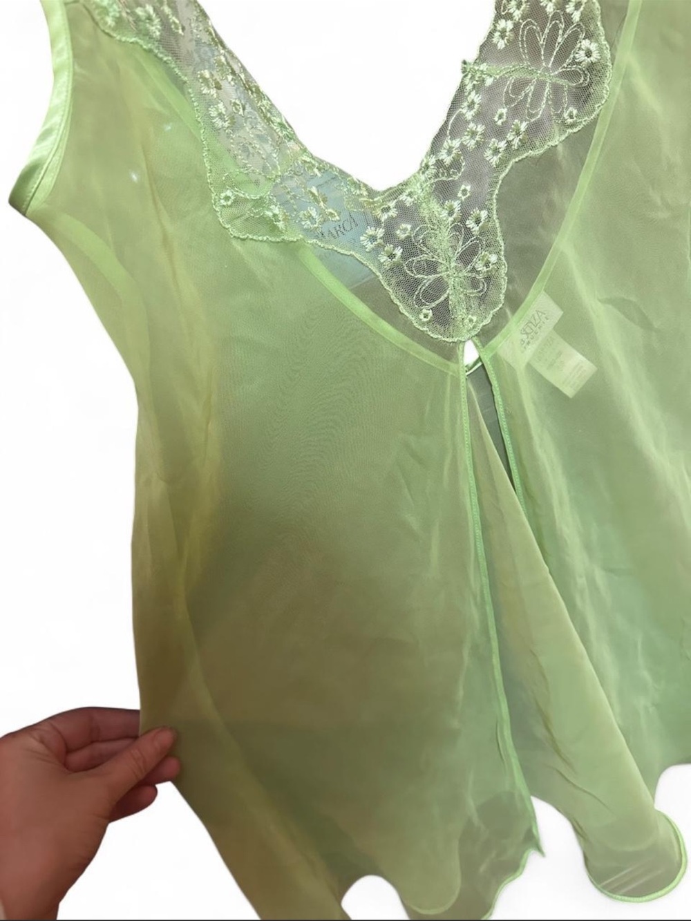 La Senza Sheer Lace-Trim Slip - Size S